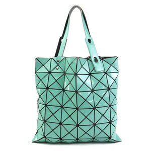Auth BAOBAO ISSEYMIYAKE Handbag Tote Bag Green PVC
